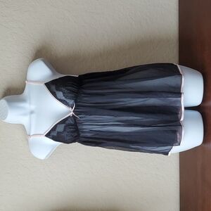 Victoria's Secret sz S black sheer baby doll